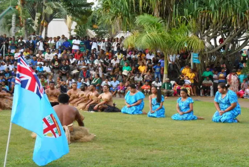 people celebrating Fijian Independence